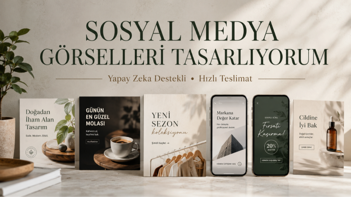 instagram ve sosyal medya görselleri tasarlıyorum