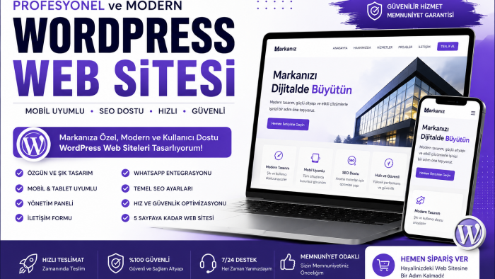 profesyonel wordpress web sitesi hazırlarım