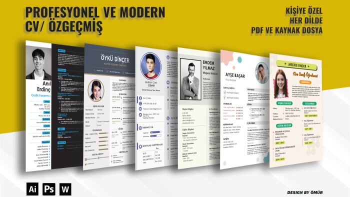 profesyonel ve modern cv/özgeçmiş hazırlarım