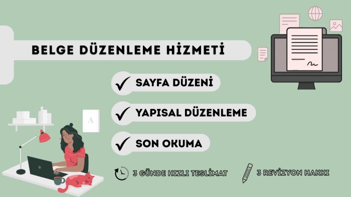 tüm belge düzenlemelerinizi yapabilirim
