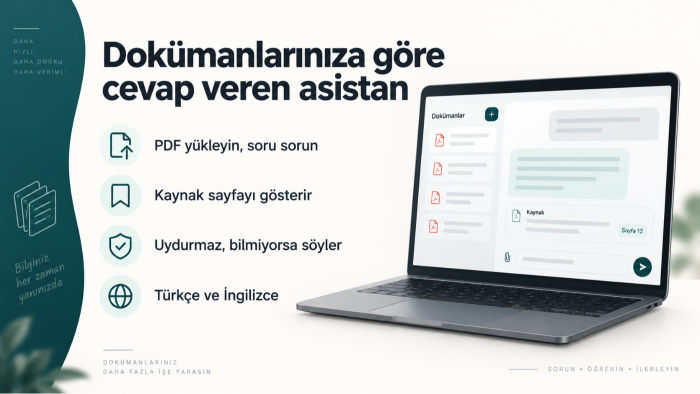 şirket dokümanlarınıza göre cevap veren AI asistan kurarım