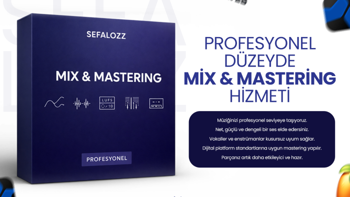 profesyonel düzeyde mix&mastering yapabilirim
