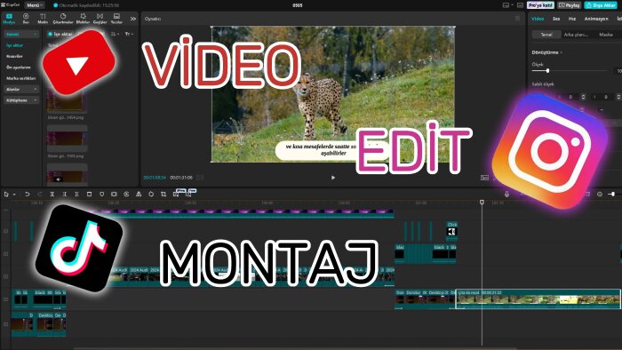 videolarınızı kaliteli ve dikkat çekici şekilde editliyorum
