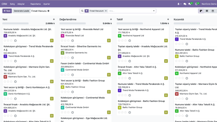 Odoo CRM sisteminizi kurup özelleştirebilirim