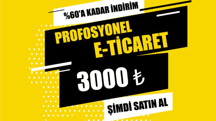 profesyonel e-ticaret sitenizi kısa sürede yapabilirim