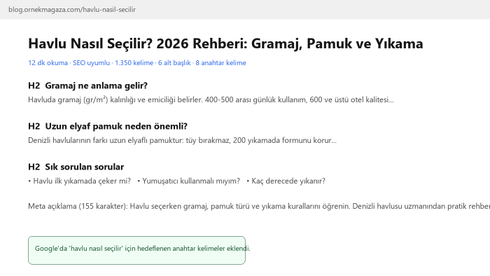 web siteniz için SEO uyumlu sayfa metni ve blog yazısı yazarım