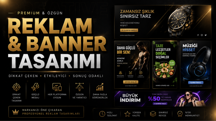 markalar için reklam ve banner tasarlarım