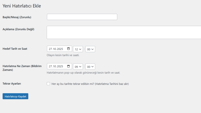 Wordpress eklentilerinizi en hızlı ve basit şekilde yaparım