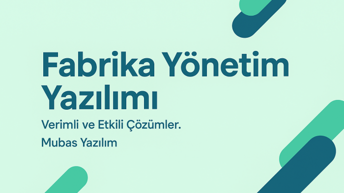 fabrika ve insan kaynakları yönetim yazılımı yaparım