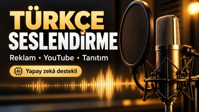 yapay zekâ ile Kusursuz Kalite Türkçe seslendirme hazırlarım