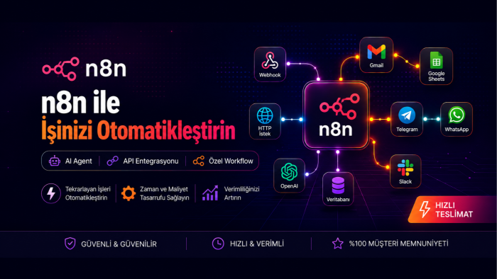 N8N ile otonom süreçleriniz için workflowlar tasarlarım