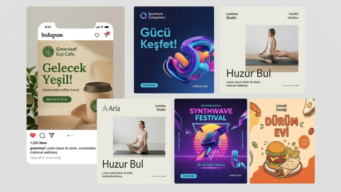markanız için dikkat çekici sosyal medya tasarımları yaparım