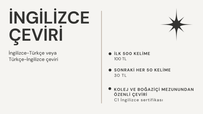 İngilizce-Türkçe veya Türkçe-İngilizce çeviri yapıyorum