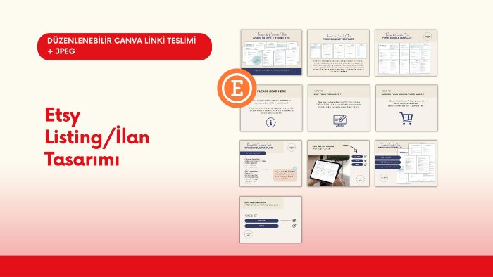 etsy mağazanız için ilan görselleri tasarlarım
