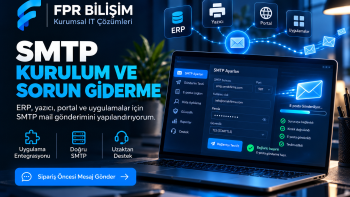 SMTP mail gönderimi kurulum ve sorun giderme yaparım