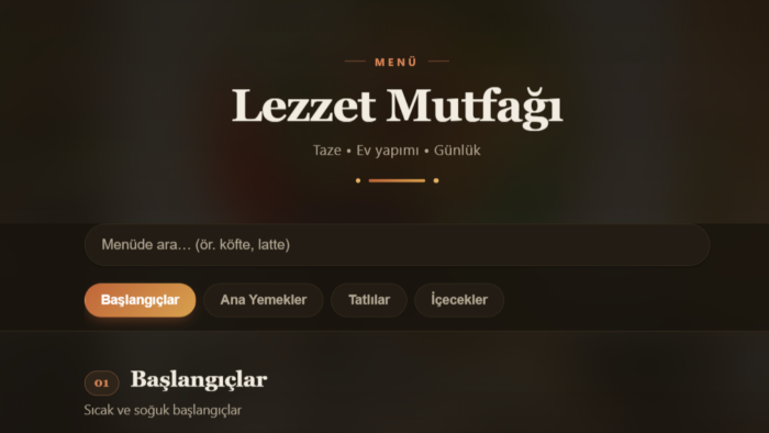 işletmenize qr menü hazırlıyorum