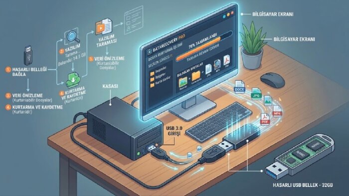 bozulmuş usb ve harici harddiskteki verileri kurtarıyorum