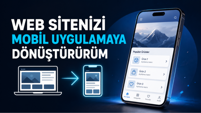 web sitenizi profesyonel bir mobil uygulamaya dönüştürürüm