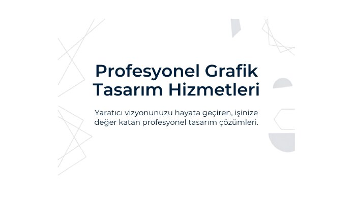 ihtiyacınız olan grafik tasarımlarını yapabilirim
