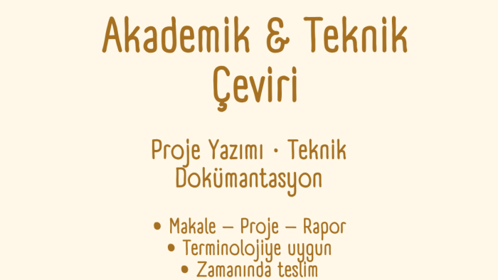 teknik ve akademik metin çevirisi yaparım