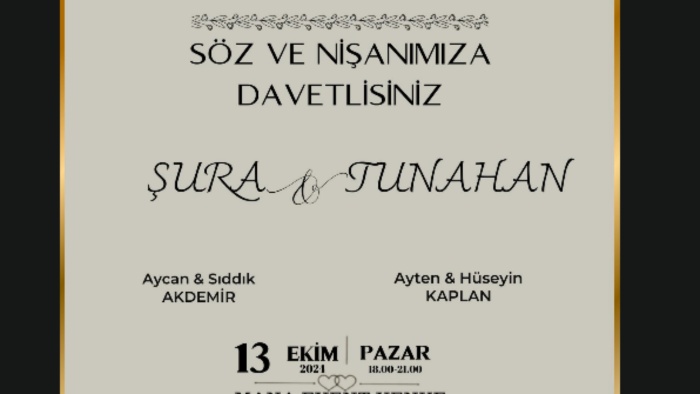 modern ve şık davetiyeler tasarlarım