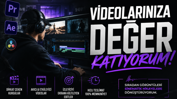 tüm videolarınızı ustaca düzenlerim