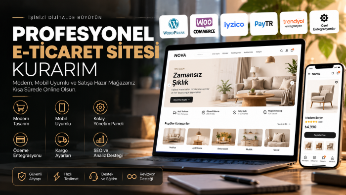 profesyonel e-ticaret sitesi kurarım