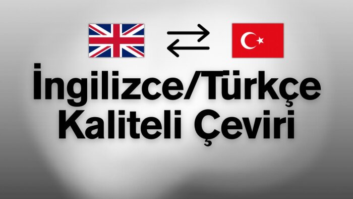 İngilizce/Türkçe kaliteli ve özenli çeviri hizmeti sunarım