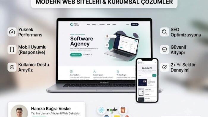 profesyonel ve modern web siteleri geliştirebilirim