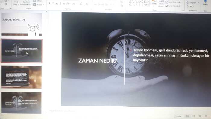 Power Pointte slayt hazırlarım
