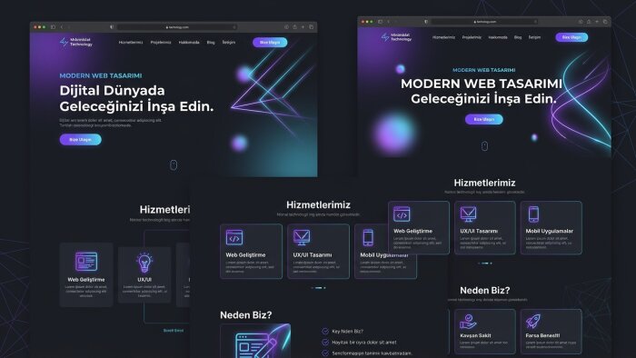 sizin için modern web sitesi kodlarım