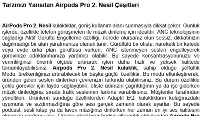 ihtiyacınıza yönelik SEO uyumlu içerik hazırlayabilirim