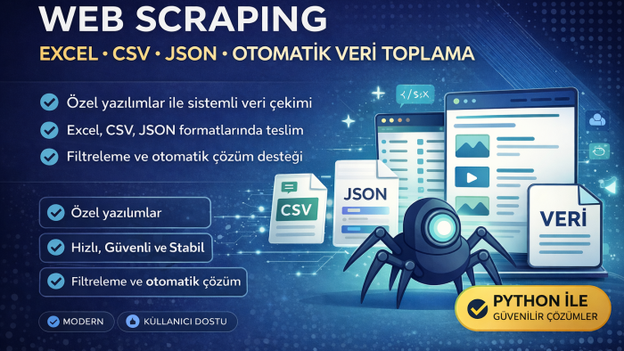 size özel otomatik veri toplama sistemleri geliştiririm