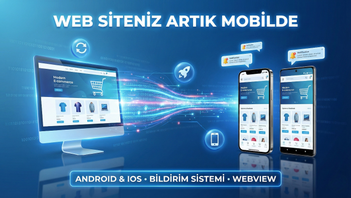 web sitenizi Android ve iOS mobil uygulamaya çeviririm