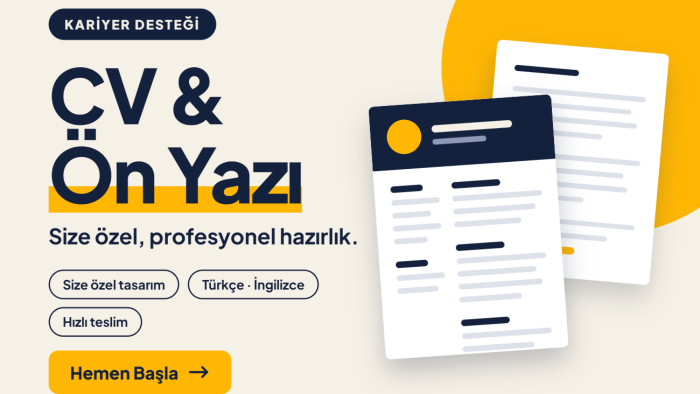 iş başvurunuz için temiz, okunur ve ATS uyumlu CV tasarlarım