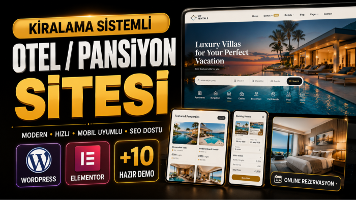 profesyonel otel web sitesi ve booking sistemi yapabilirim