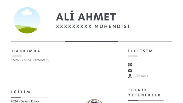 mühendislik özgeçmişinizi hazırlarım