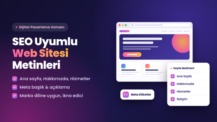 SEO uyumlu ve ikna edici web sitesi metinleri yazarım
