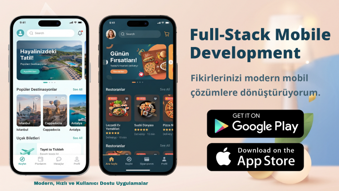 size özel android ve ios mobil uygulamalar geliştirebilirim