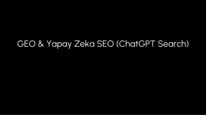 sitenizi ChatGPT ve AI aramaları (GEO) için optimize ederim