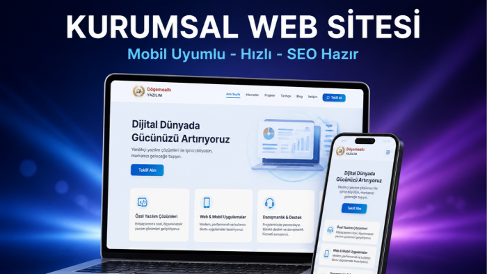 mobil uyumlu kurumsal web sitesi yaparım