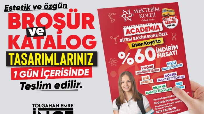isteğinize uygun olarak estetik broşür tasarlayabilirim