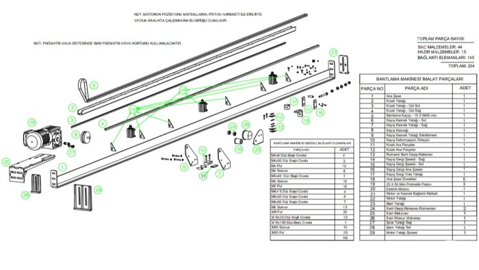 autocad ile montaj resmi oluşturabilirim