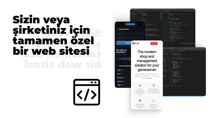 özel kodlamayla hızlı ve güvenli web sitesi geliştiririm