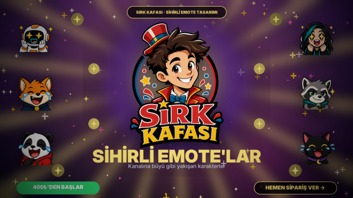 Kick ve Twitch kanalınıza özel profesyonel emote tasarlarım