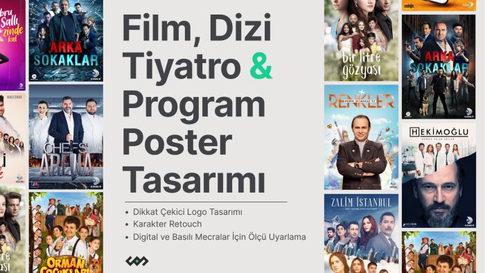 sinema filmi, dizi, tiyatro ve program afişi tasarlarım
