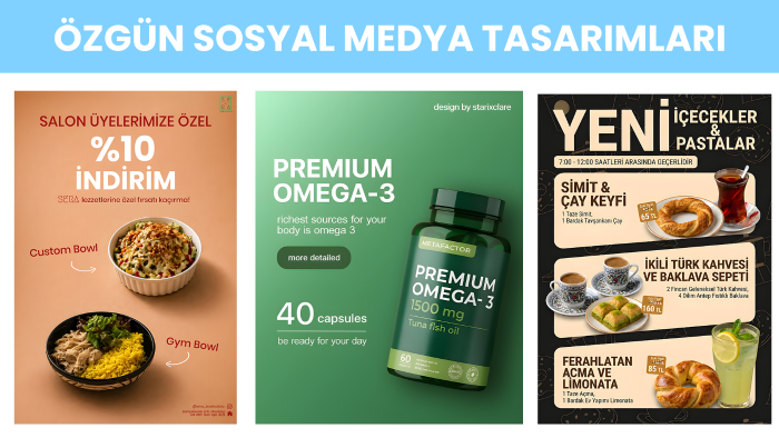 sizlere sosyal medyada dikkat çekecek tasarımlar yaparım