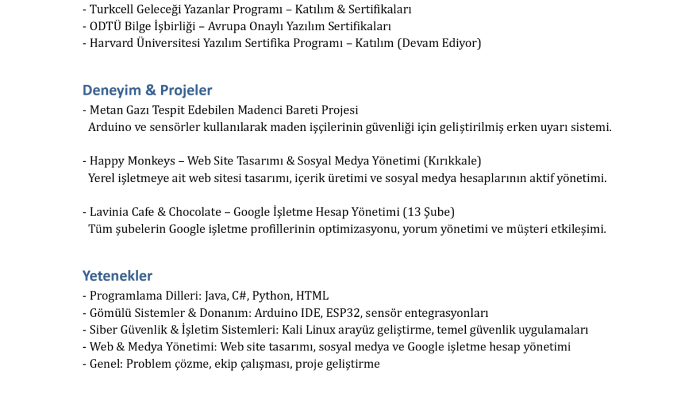 yazılım konusunda işlerinizi profosyenelce yaparım