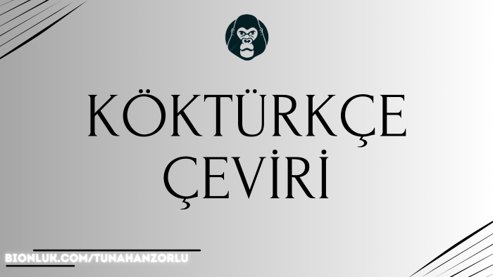Köktürkçe çevirisi yaparım