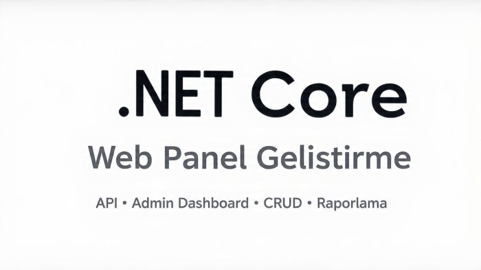 .NET Core ile admin panel ve API geliştiririm